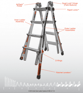 Ladder - Step/A-Frame - Little Giant Quantum 26 w/Ratchet Levelers