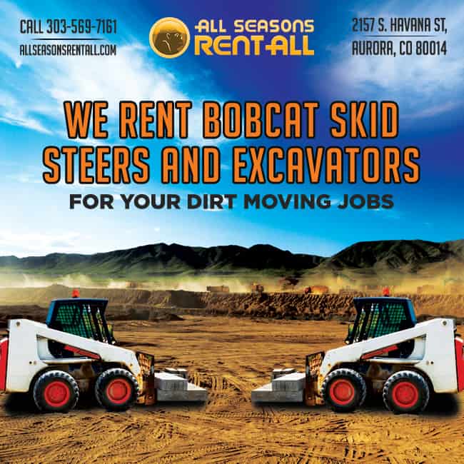 Bobcat And Skid Steer Rental In Aurora And Denver Co All Seasons Rent All