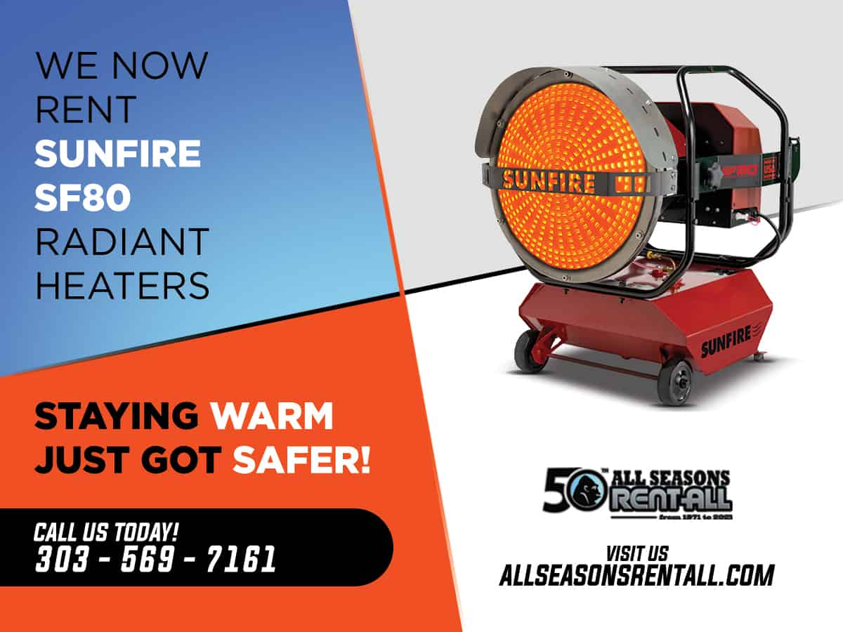 All Seasons RentAll Now Stocking Sunfire SF80 Radiant Heaters for Safe