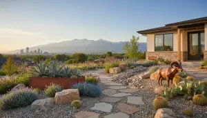 Beautifully designed native garden showcasing Denver xeriscaping