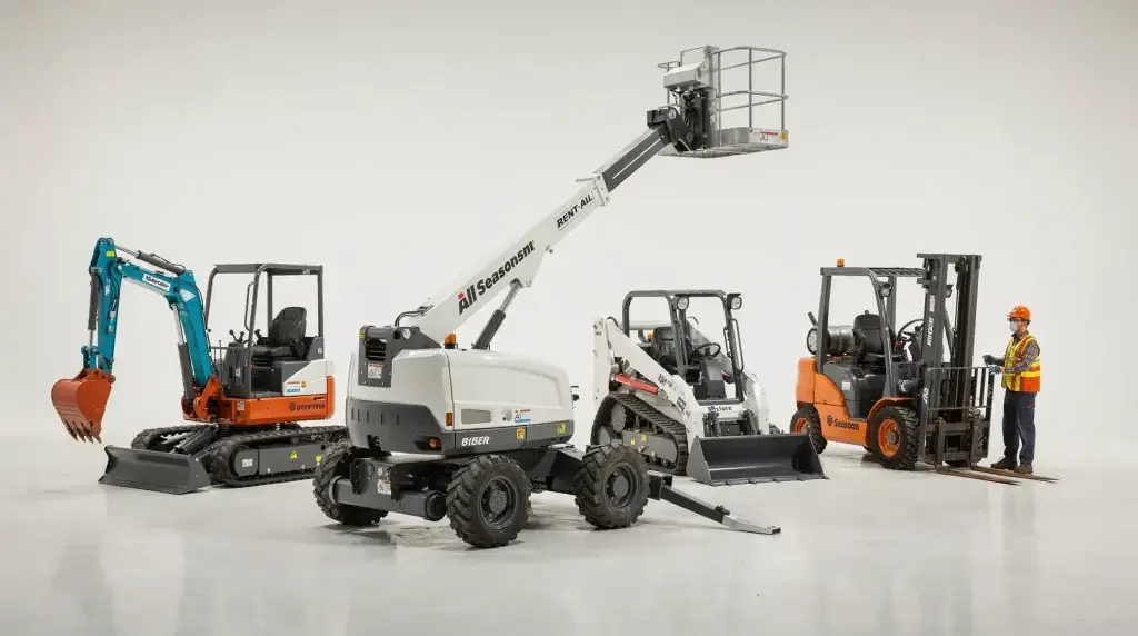 All Seasons Rent-All's heavy equipment fleet is built to tackle a variety of jobs